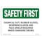 Signmission OSHA, Chemical Suit Rubber Gloves Neoprene Gloves, 10in X 7in Rigid Plastic, 10" W, 7" H, Landscape OS-SF-P-710-L-10566 - alternate 1